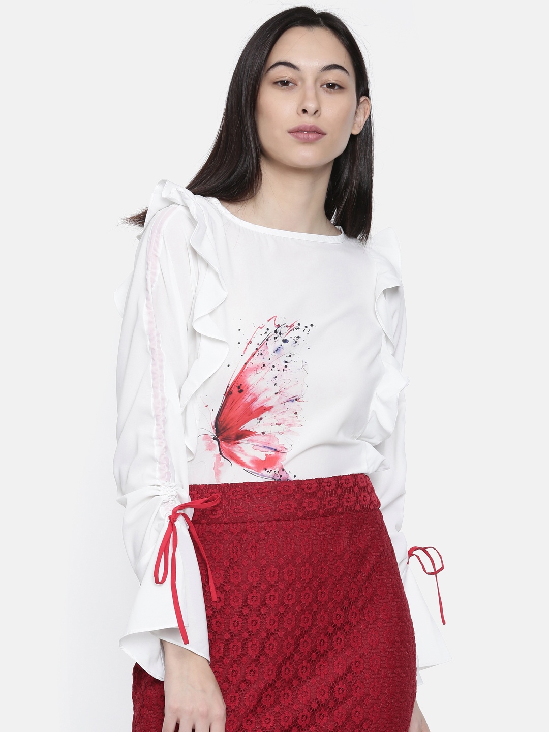 

Park Avenue Woman White Printed Top