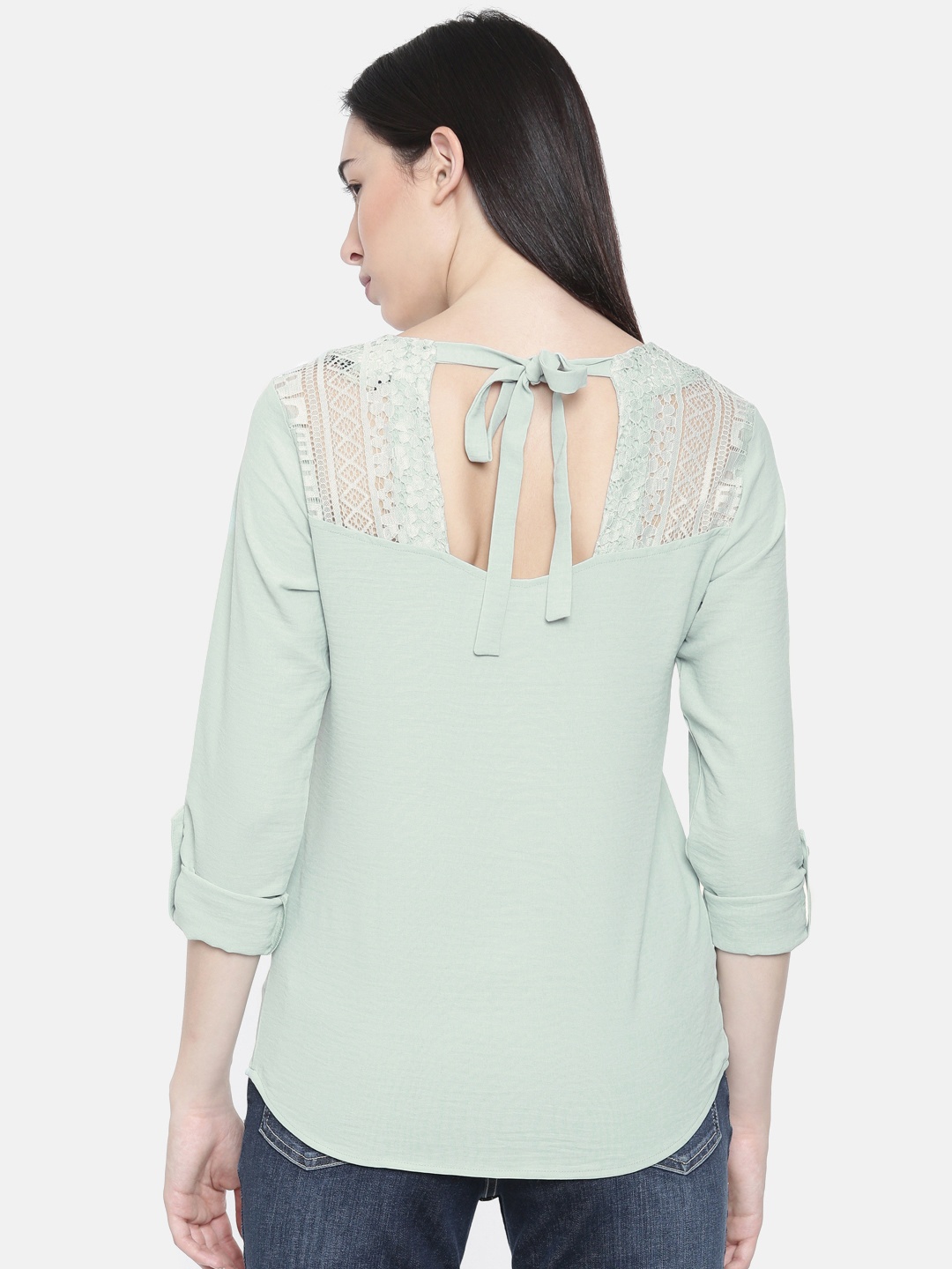 

Park Avenue Woman Women Green Solid Top