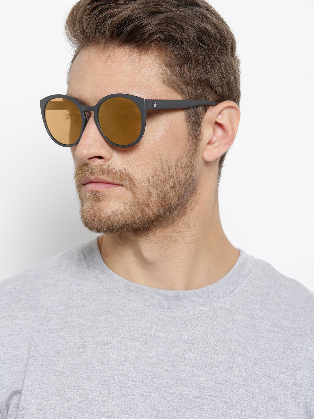 

United Colors of Benetton Unisex Oval Sunglasses BE5010MI001, Brown