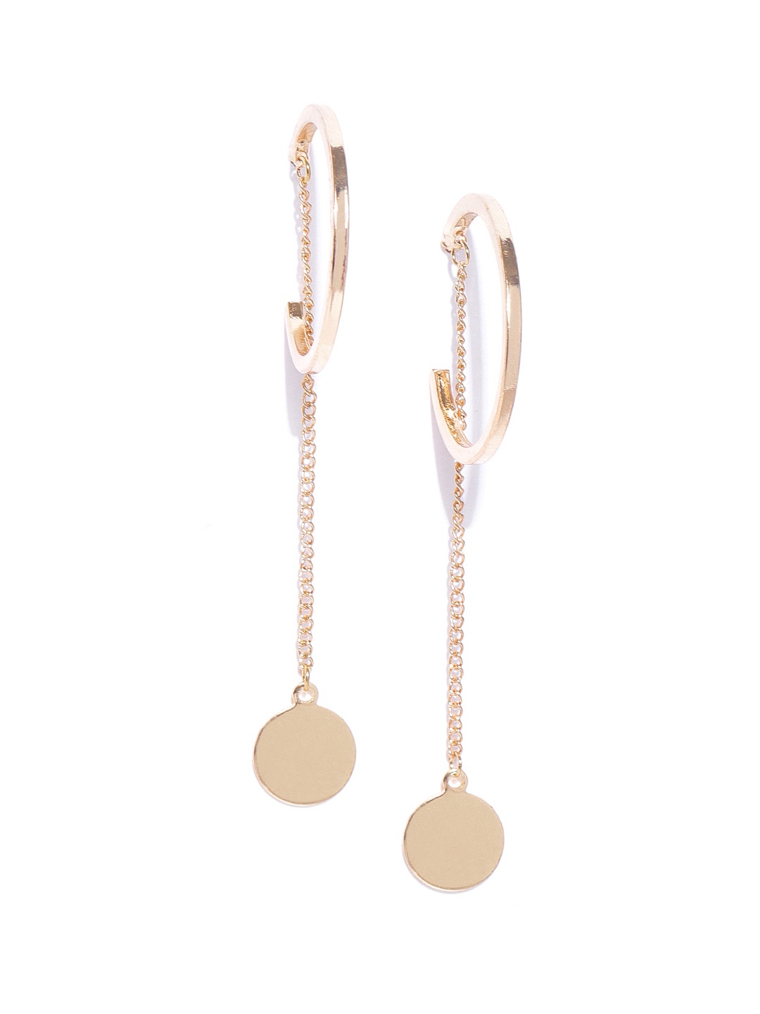 

KARATCART Gold-Plated Circular Drop Earrings