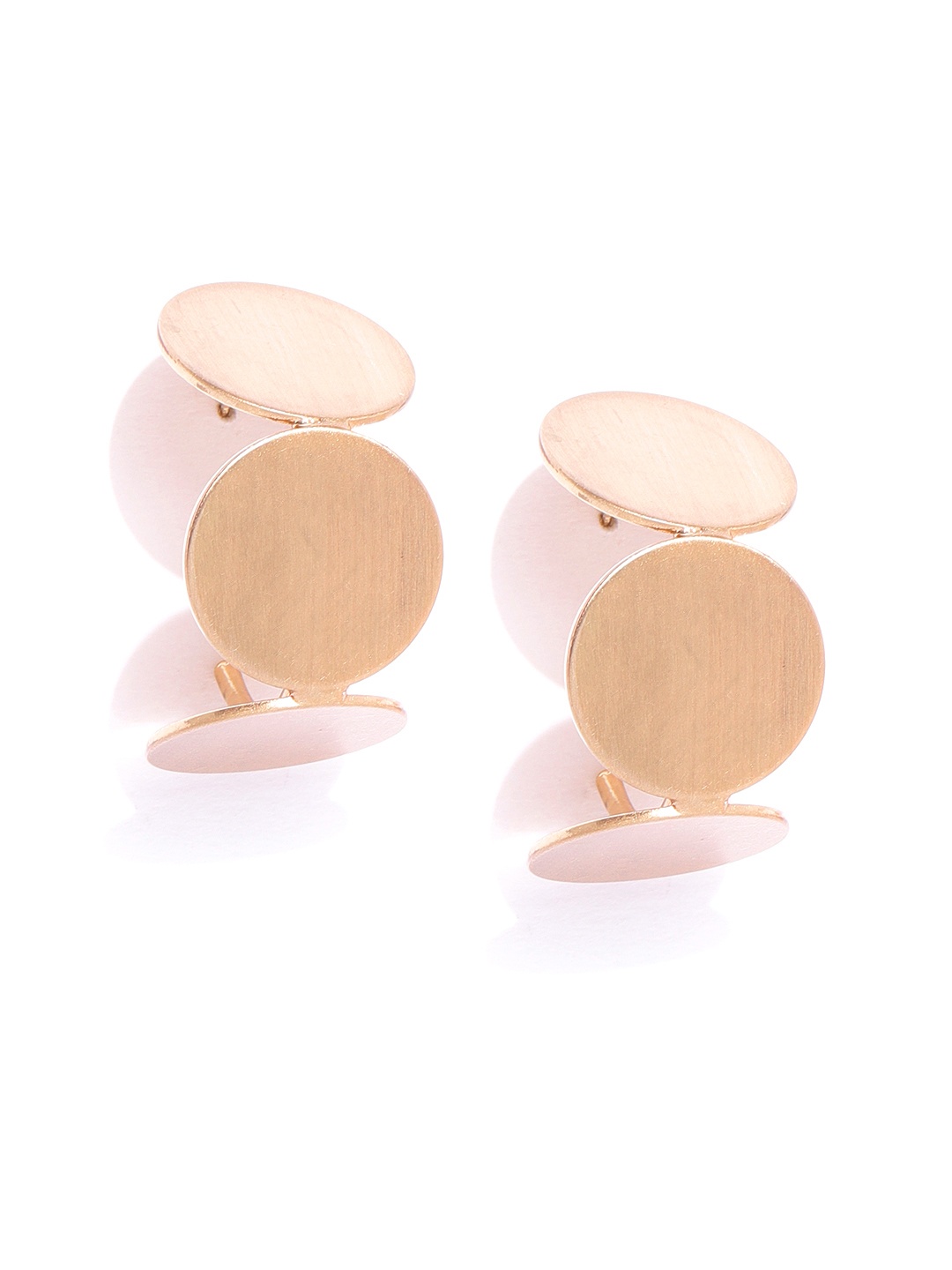 

KARATCART Rose Gold-Plated Circular Half Hoop Earrings