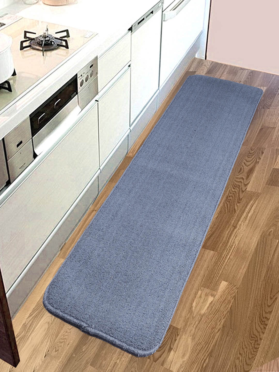 

Saral Home Blue Handloom Solid Runner