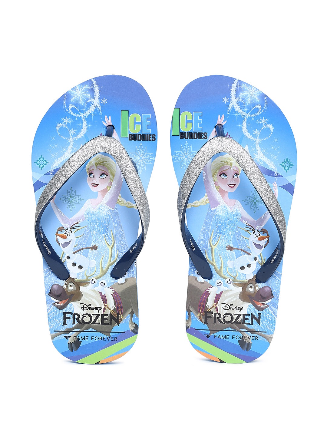 

Fame Forever by Lifestyle Girls Silver-Toned Embellished Thong Flip-Flops