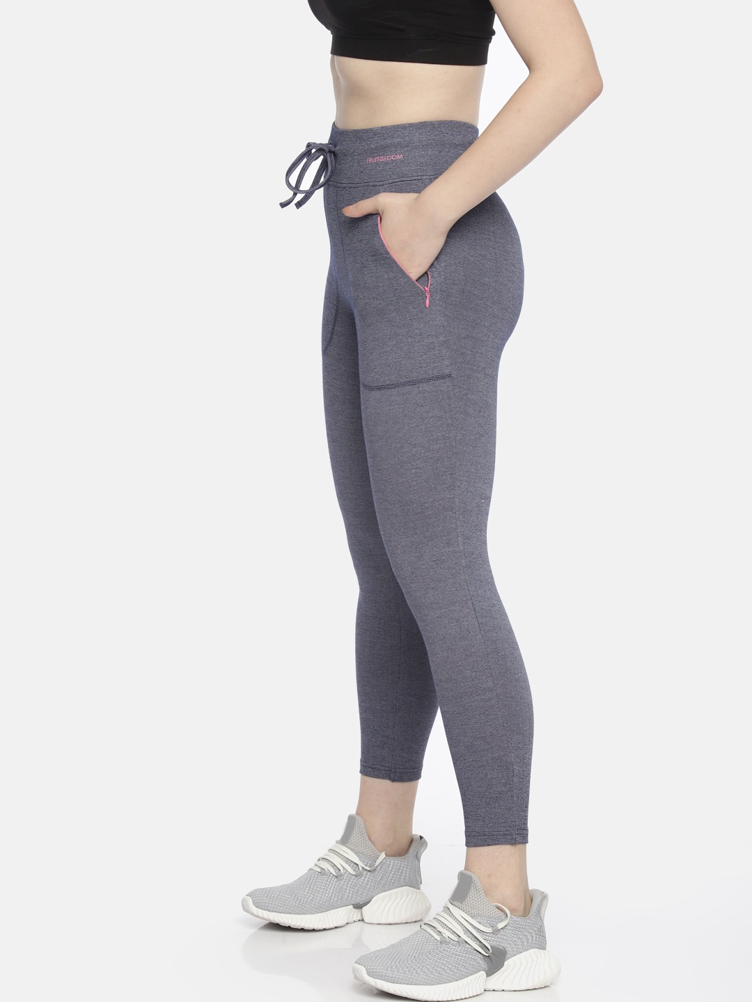 

Fruit of the loom Women Blue Melange Solid Tights