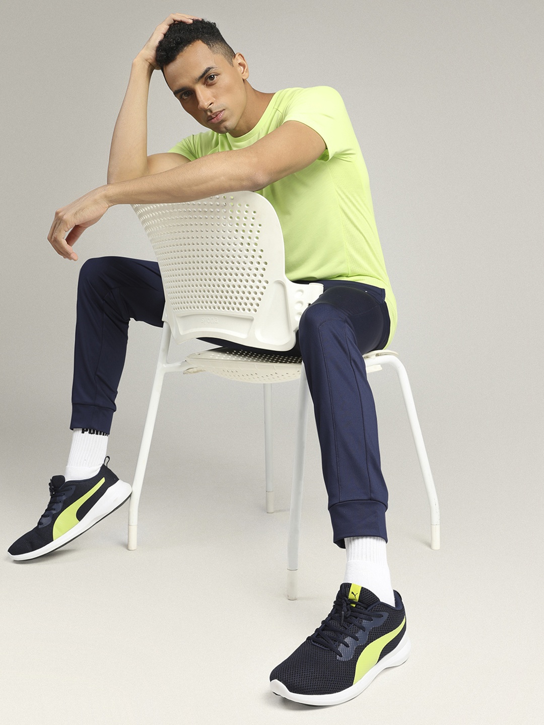 

Puma Men Navy Blue Mesh Running Shoes