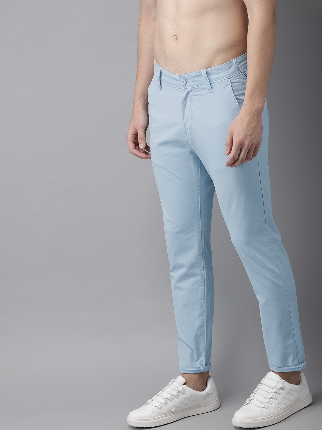 

HERE&NOW Men Blue Slim Fit Chinos