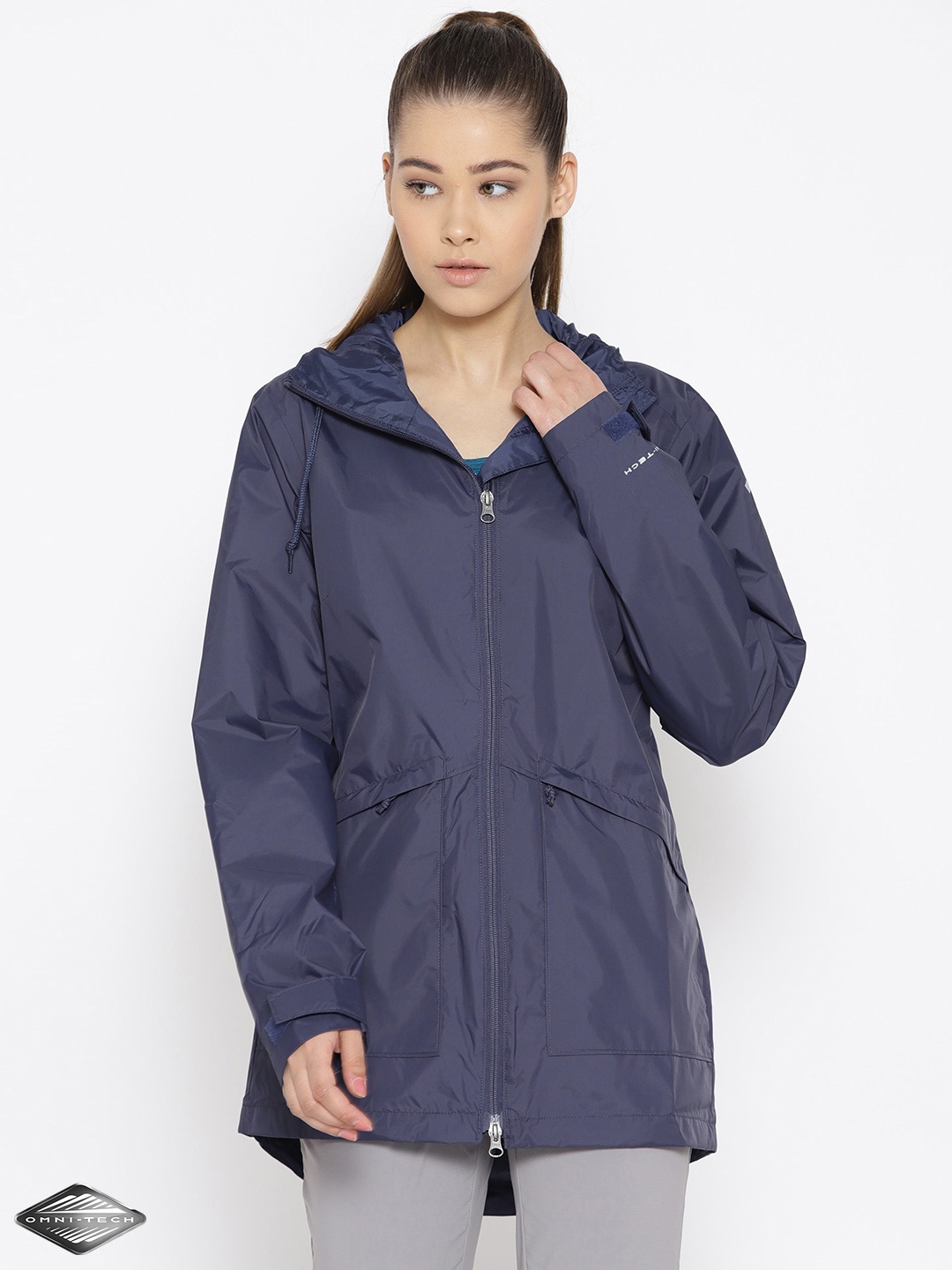 

Columbia Navy Arcadia Waterproof Breathable Rain Jacket, Navy blue