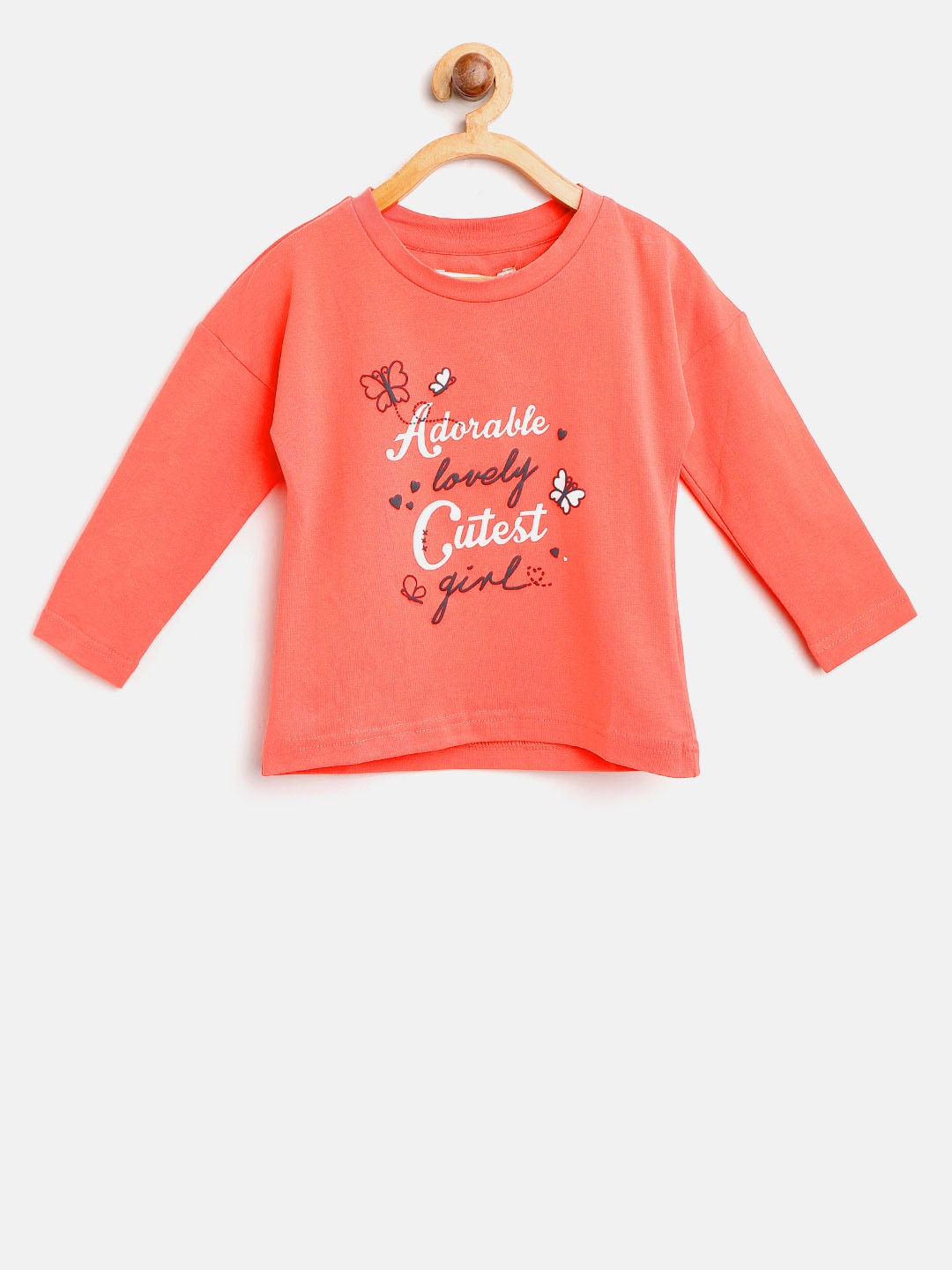 

Palm Tree Girls Coral Printed Round Neck T-shirt