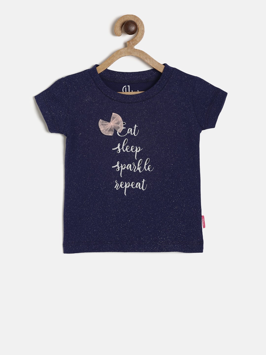 

Gini and Jony Girls Navy Blue Solid Top