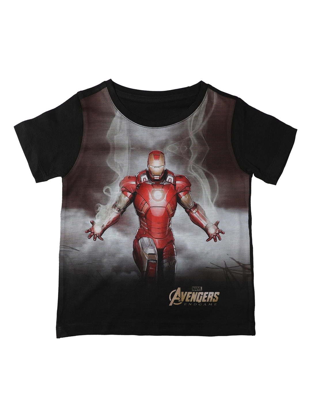 

Marvel by Wear Your Mind Boys Grey Iron Man Printed Round Neck T-shirt