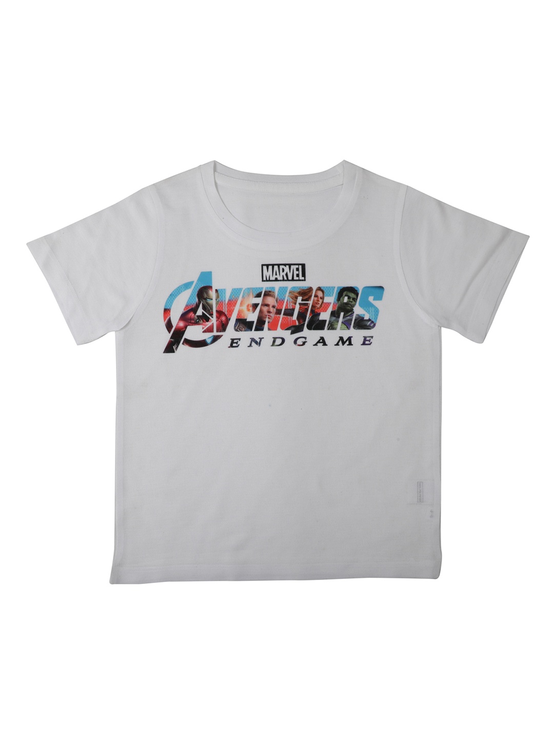 

Marvel by Wear Your Mind Boys White Printed Round Neck T-shirt