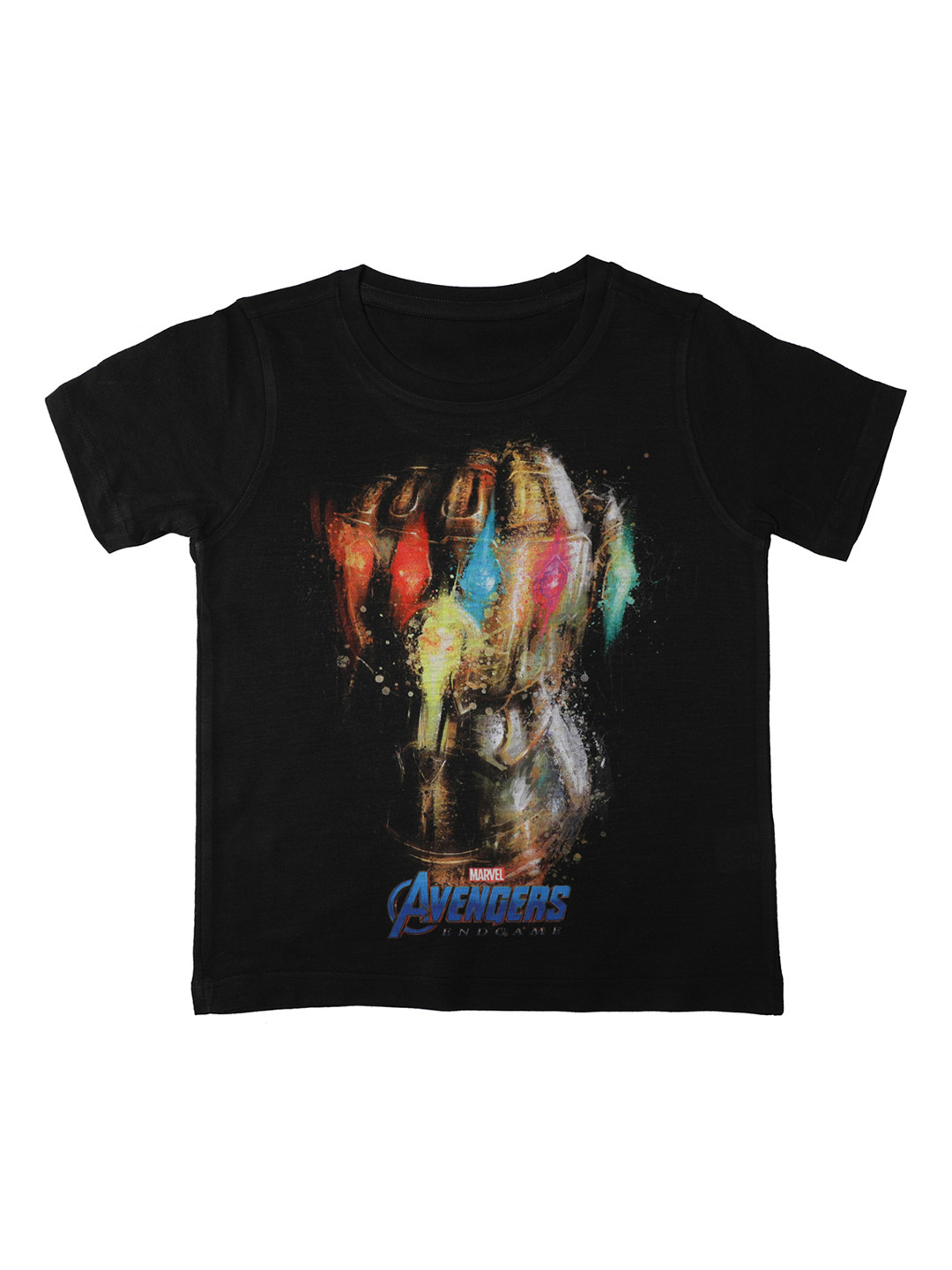 

Marvel by Wear Your Mind Boys Black Thanos Printed Round Neck T-shirt