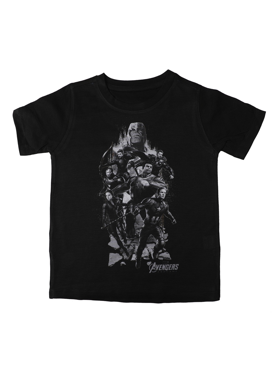 

Marvel by Wear Your Mind Boys Black Printed Round Neck T-shirt