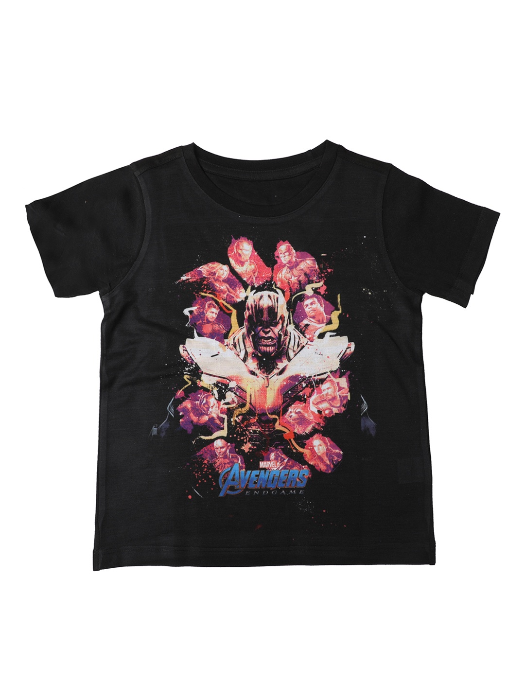 

Marvel by Wear Your Mind Boys Black Printed Round Neck T-shirt