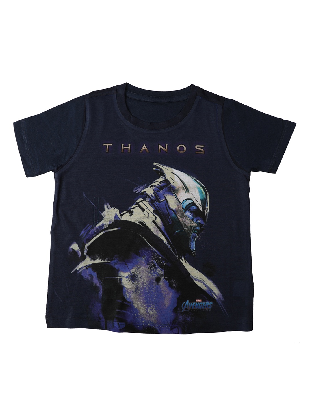 

Marvel by Wear Your Mind Boys Navy Blue Marvel Printed Round Neck T-shirt