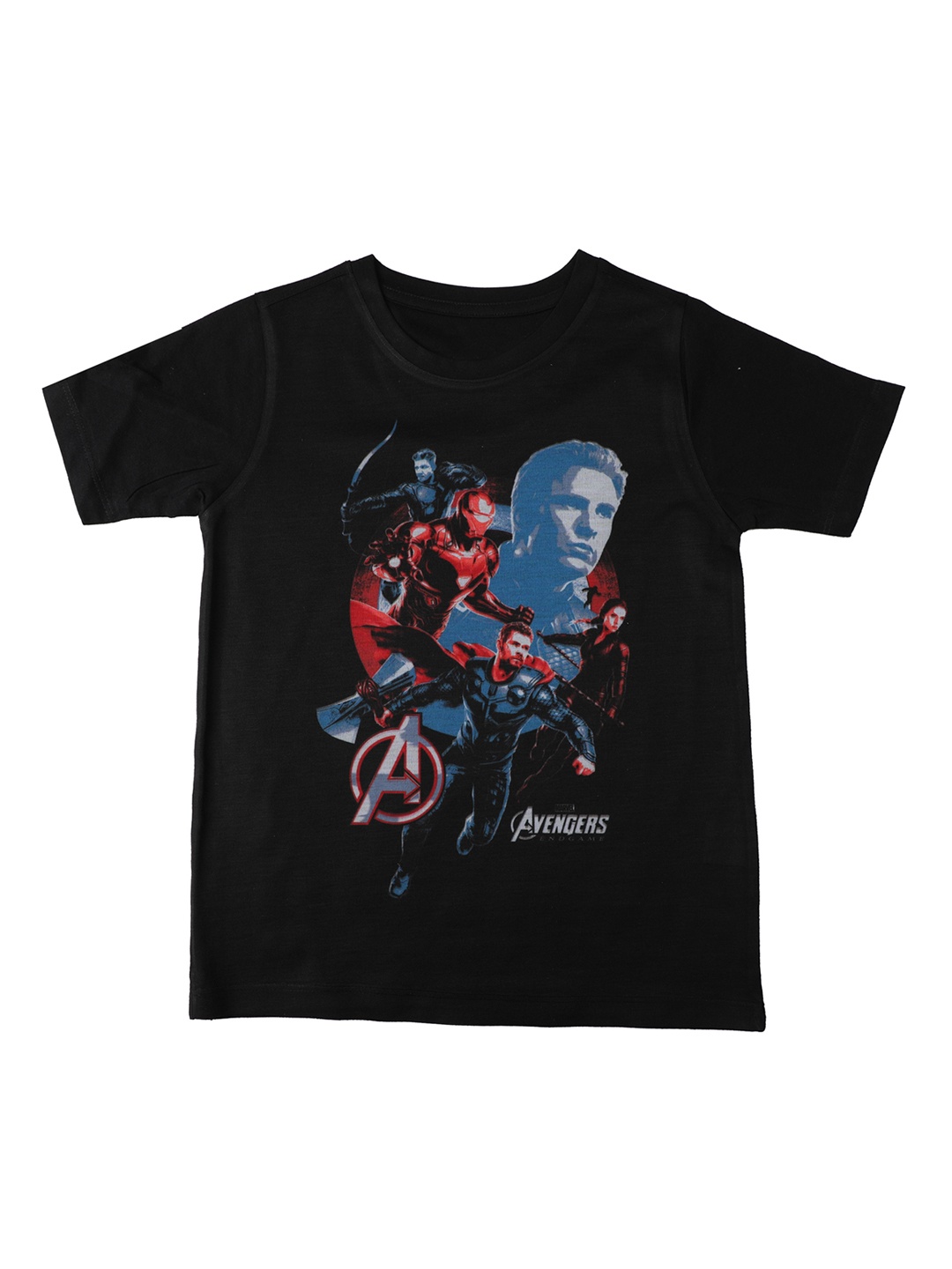 

Marvel by Wear Your Mind Boys Black Printed Round Neck T-shirt
