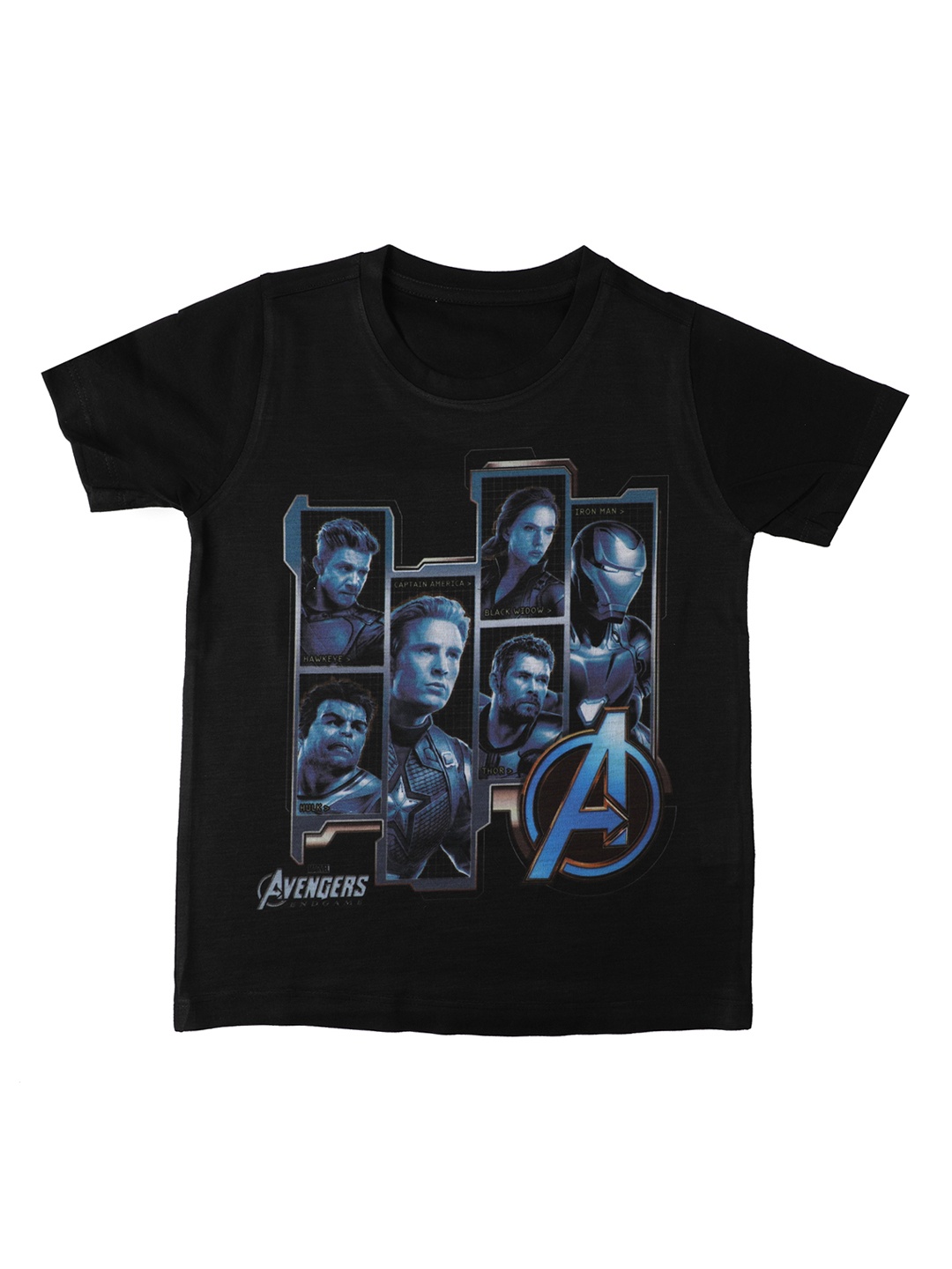 

Marvel by Wear Your Mind Boys Black Printed Round Neck T-shirt