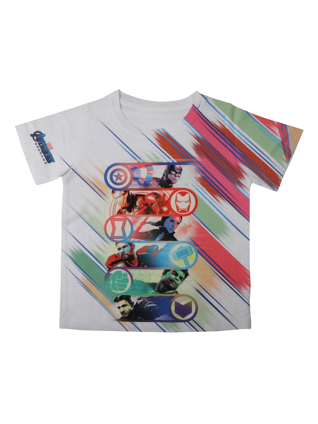 

Marvel by Wear Your Mind Boys White Printed Round Neck T-shirt