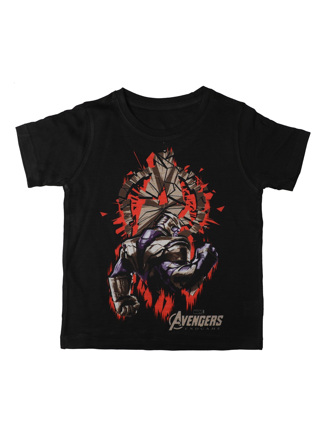 

Marvel by Wear Your Mind Boys Black Printed Round Neck T-shirt