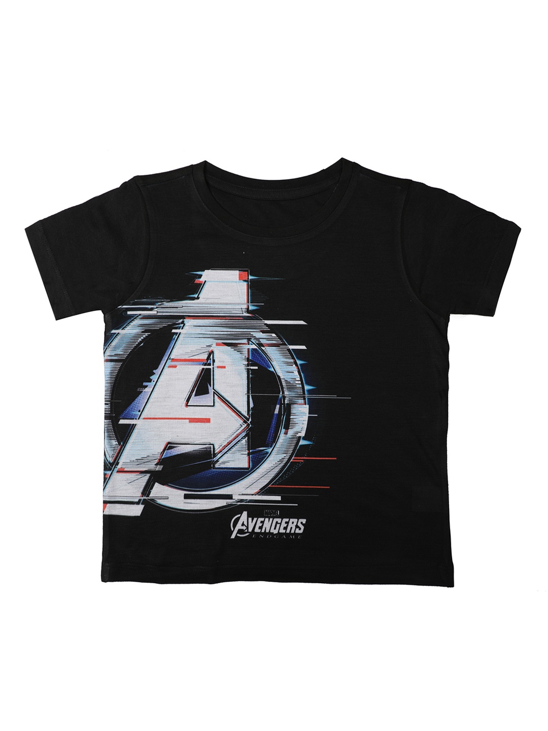 

Marvel by Wear Your Mind Boys Black Printed Round Neck T-shirt