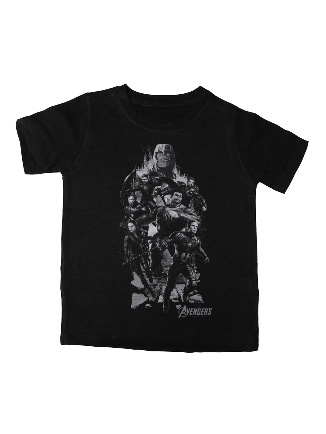 

Marvel by Wear Your Mind Boys Black Printed Round Neck T-shirt