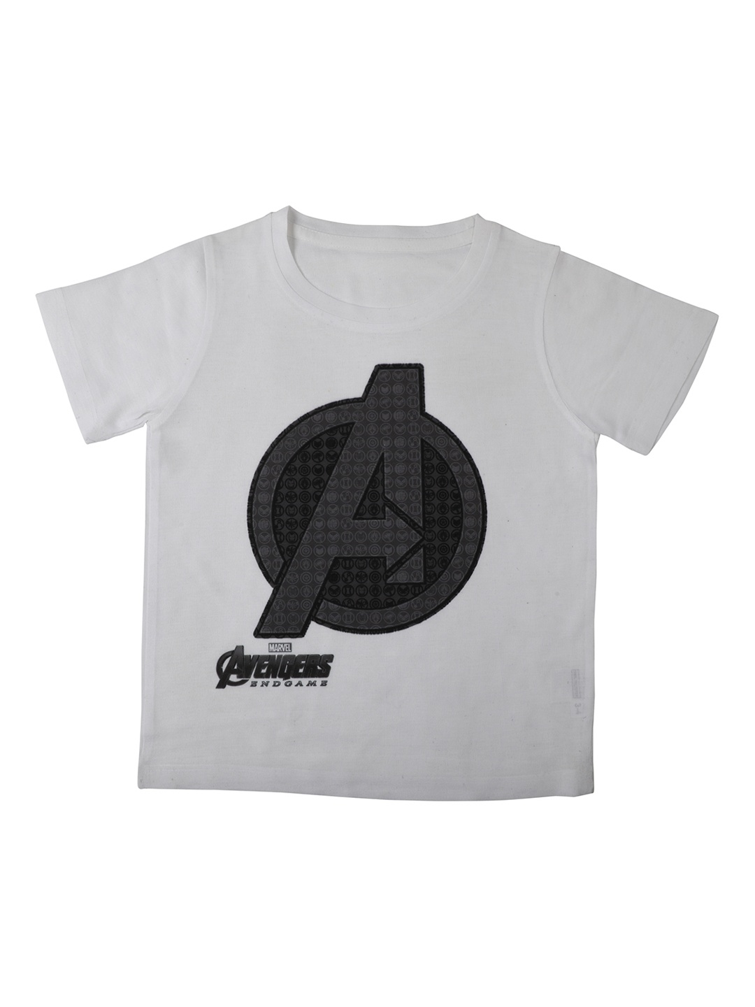 

Marvel by Wear Your Mind Boys White Printed Round Neck T-shirt