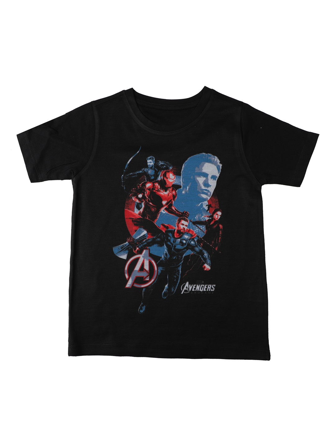 

Marvel by Wear Your Mind Boys Black Printed Round Neck T-shirt