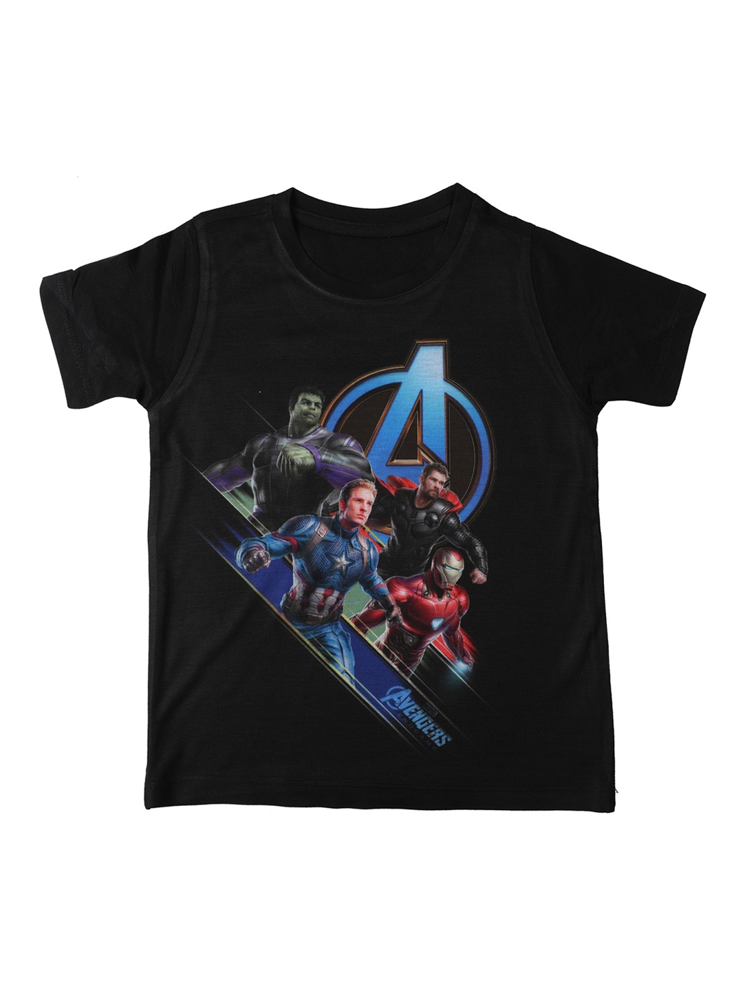 

Marvel by Wear Your Mind Boys Black Printed Round Neck T-shirt