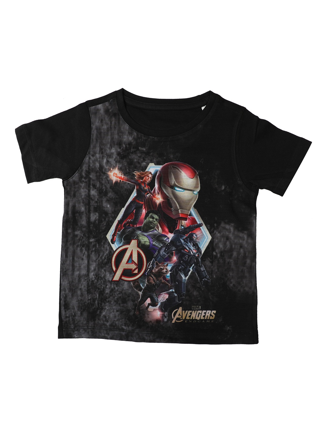 

Marvel by Wear Your Mind Boys Grey Printed Round Neck T-shirt