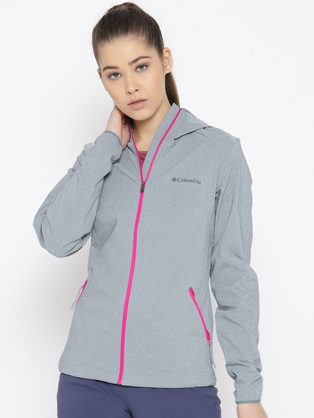 

Columbia Grey Heather Canyon Softshell Outdoor Jacket