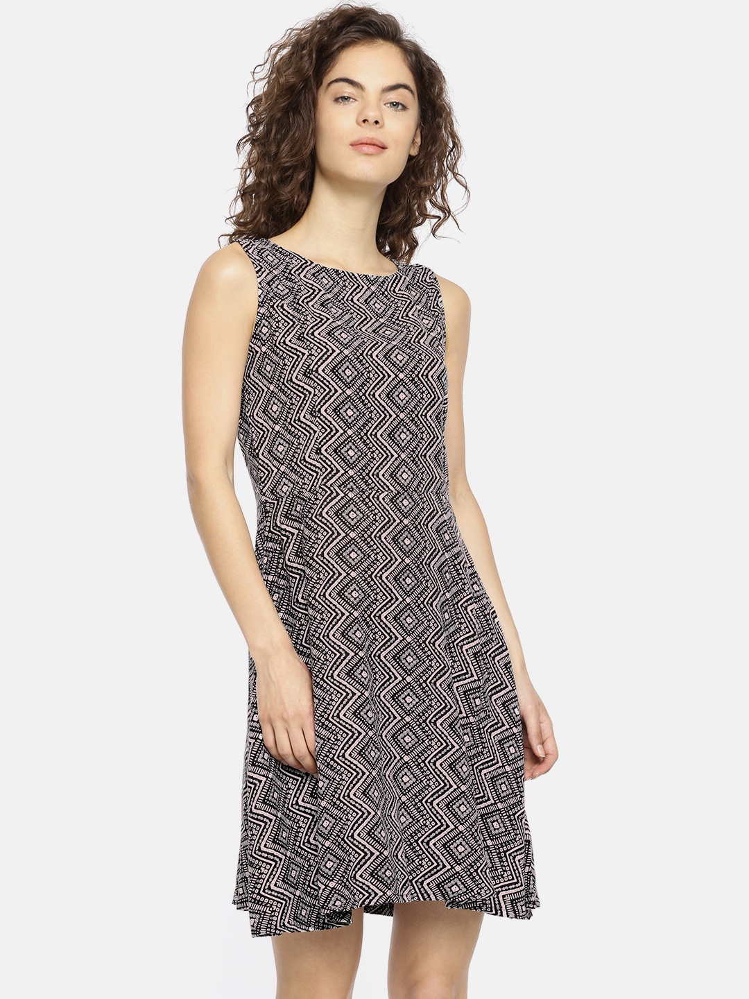

People Women Off-White Printed A-Line Dress