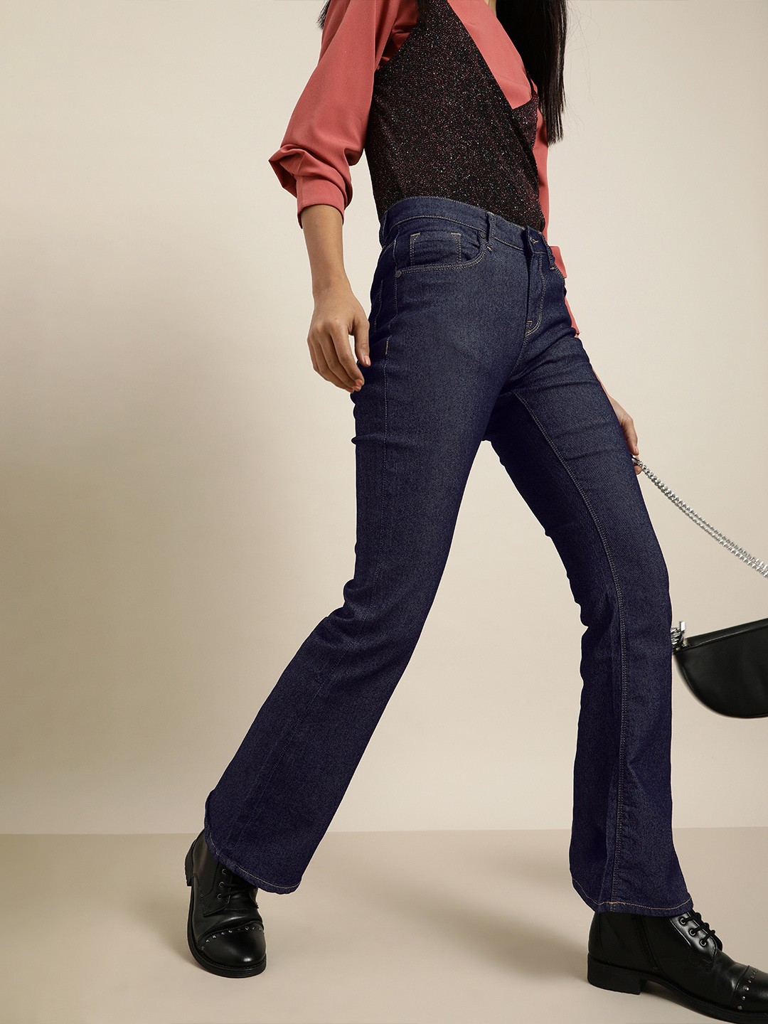 

Moda Rapido Women Blue Bootcut High-Rise Stretchable Jeans