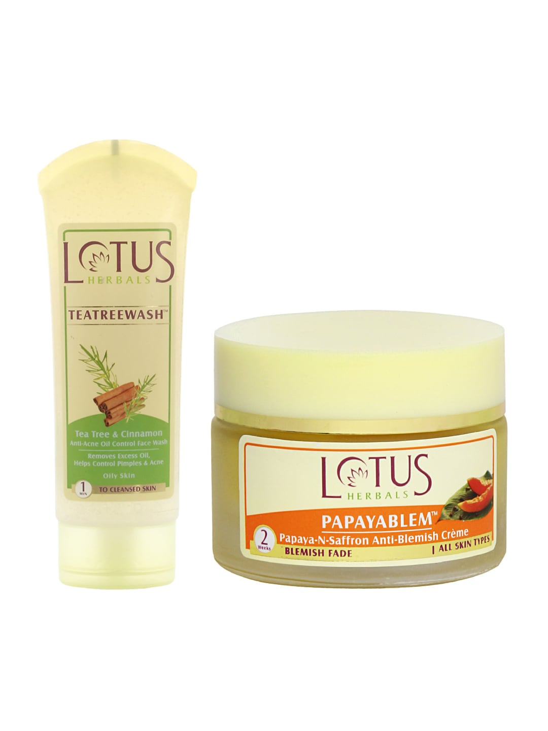 

Lotus Herbals Sustainable Set Of Tea Tree Face Wash Anti-Blemish Creme, Cream