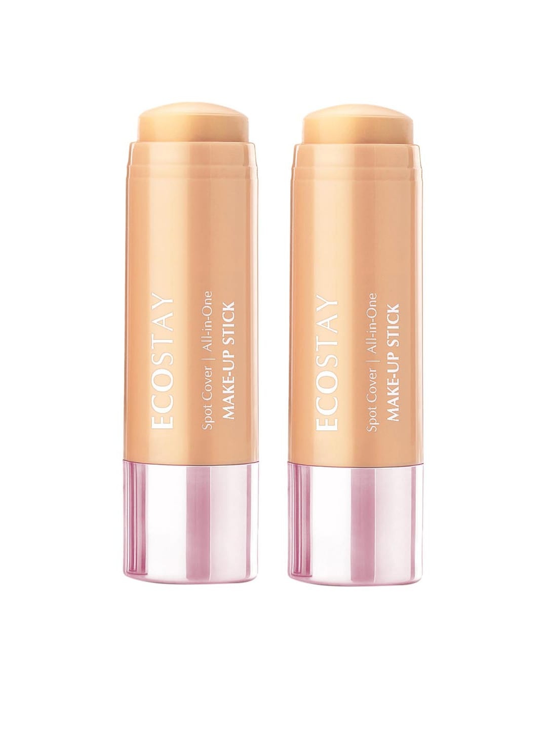 

Lotus Herbals Sustainable Set Of 2 Ecostay Spot Cover All in One MakeUp Stick Rich Shell with SPF 20, Beige