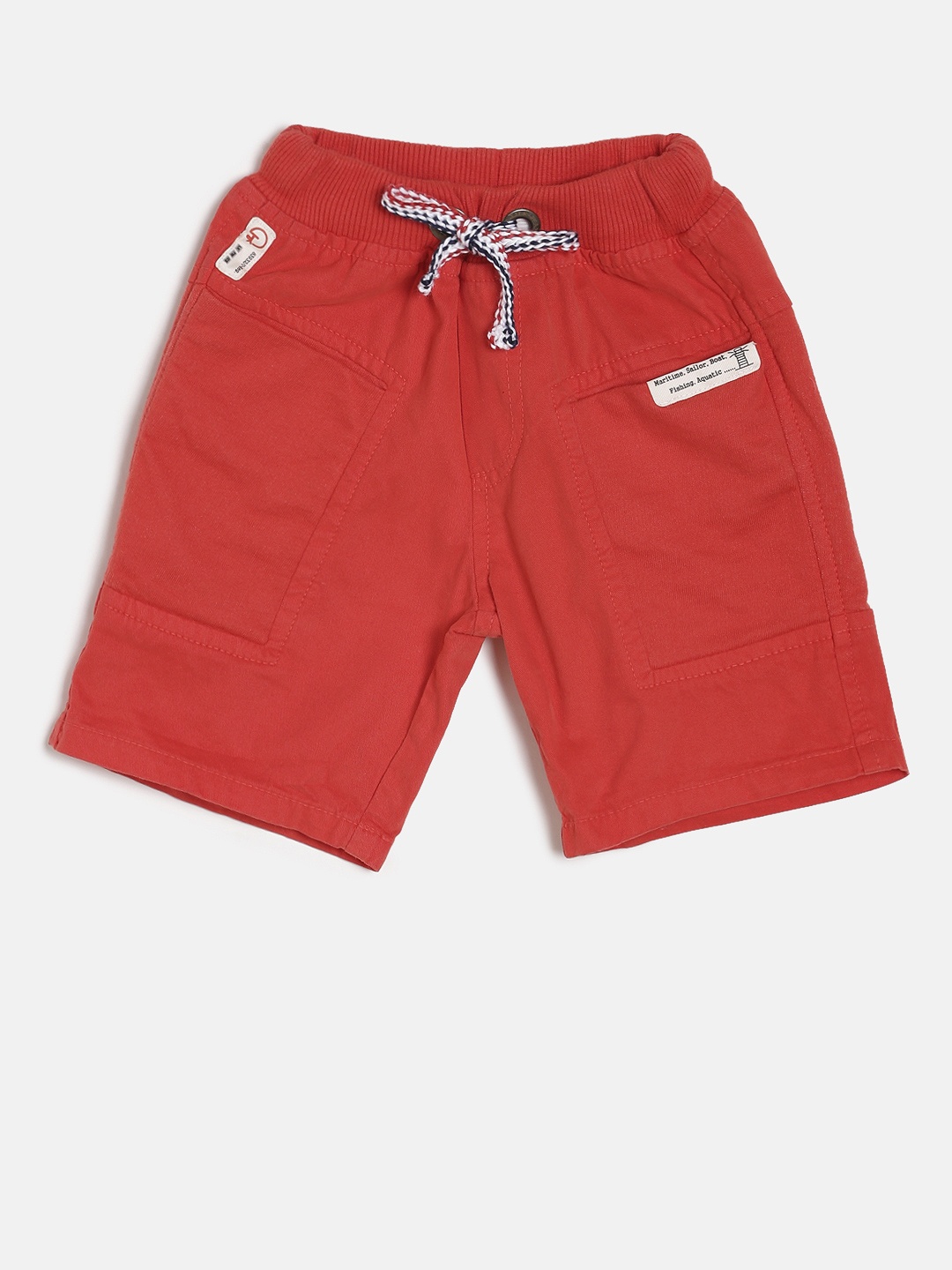 

Little Kangaroos Boys Red Solid Regular Fit Shorts