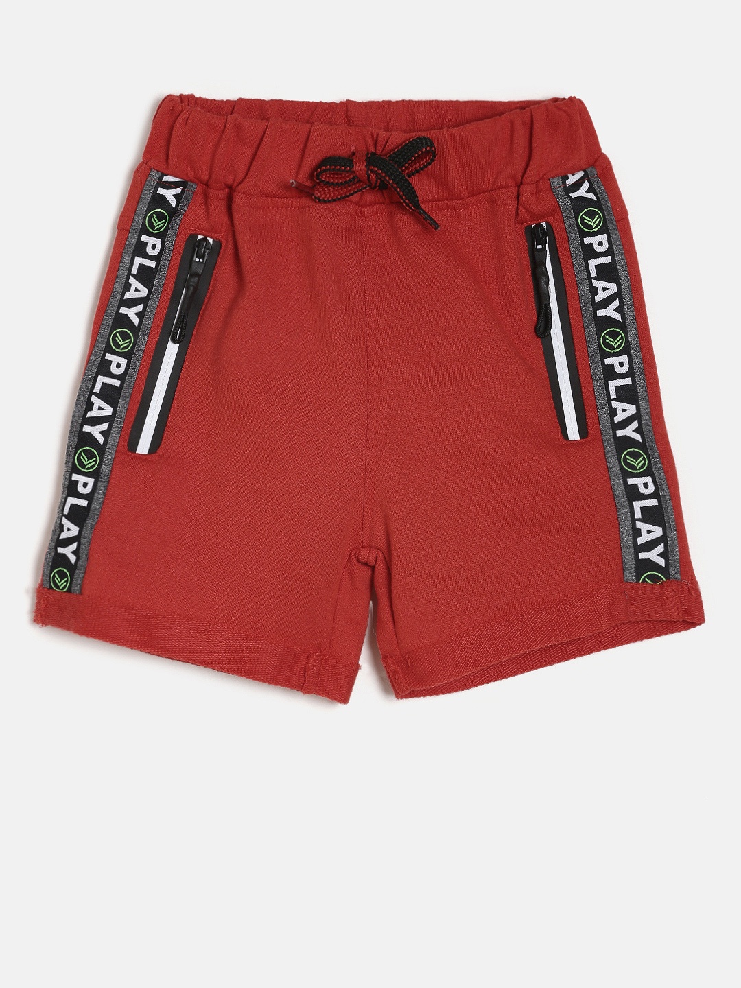 

Little Kangaroos Boys Red Solid Regular Fit Shorts