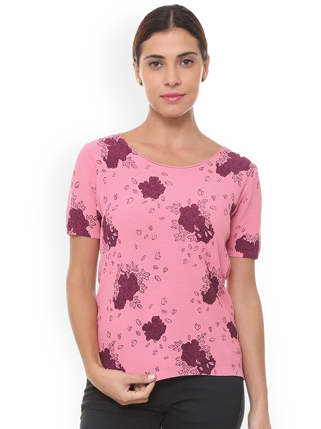 

Allen Solly Women Pink Printed Top