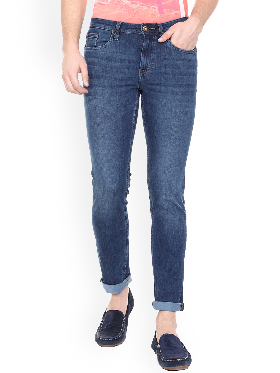 

Allen Solly Men Blue Slim Fit Mid-Rise Clean Look Stretchable Jeans
