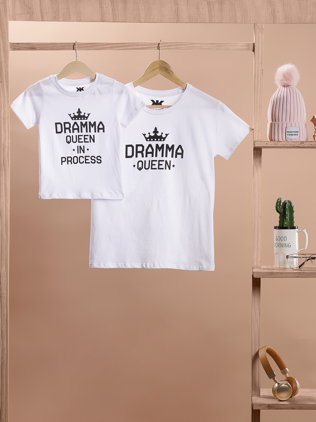 

Kook N Keech Unisex White Printed Round Neck T-shirt