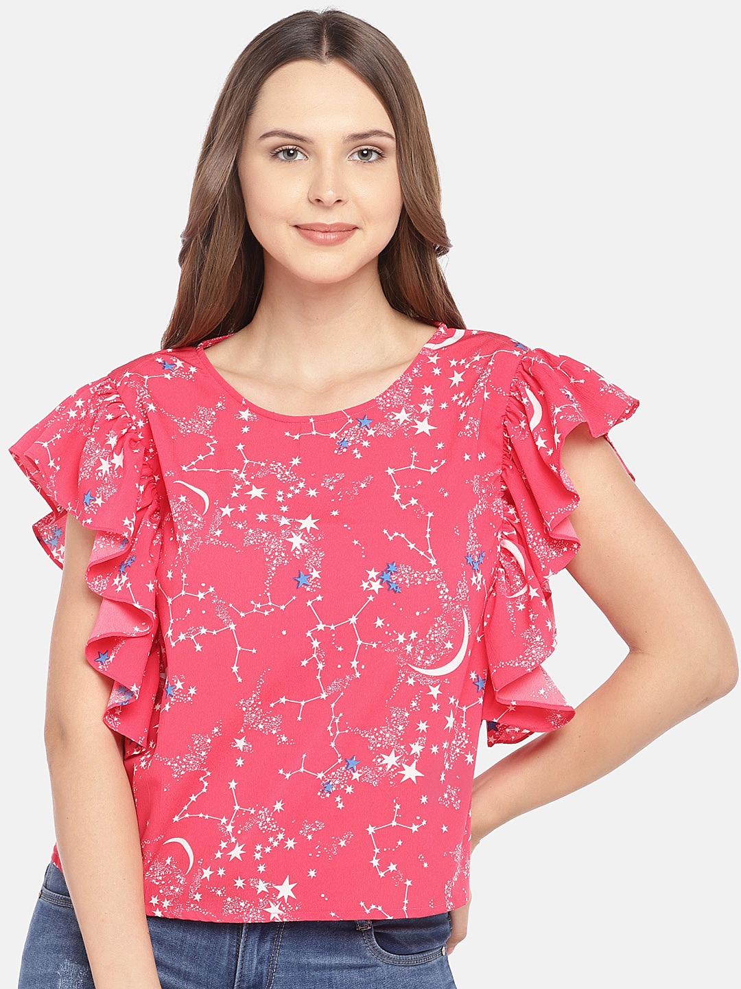 

Globus Women Pink Printed Top