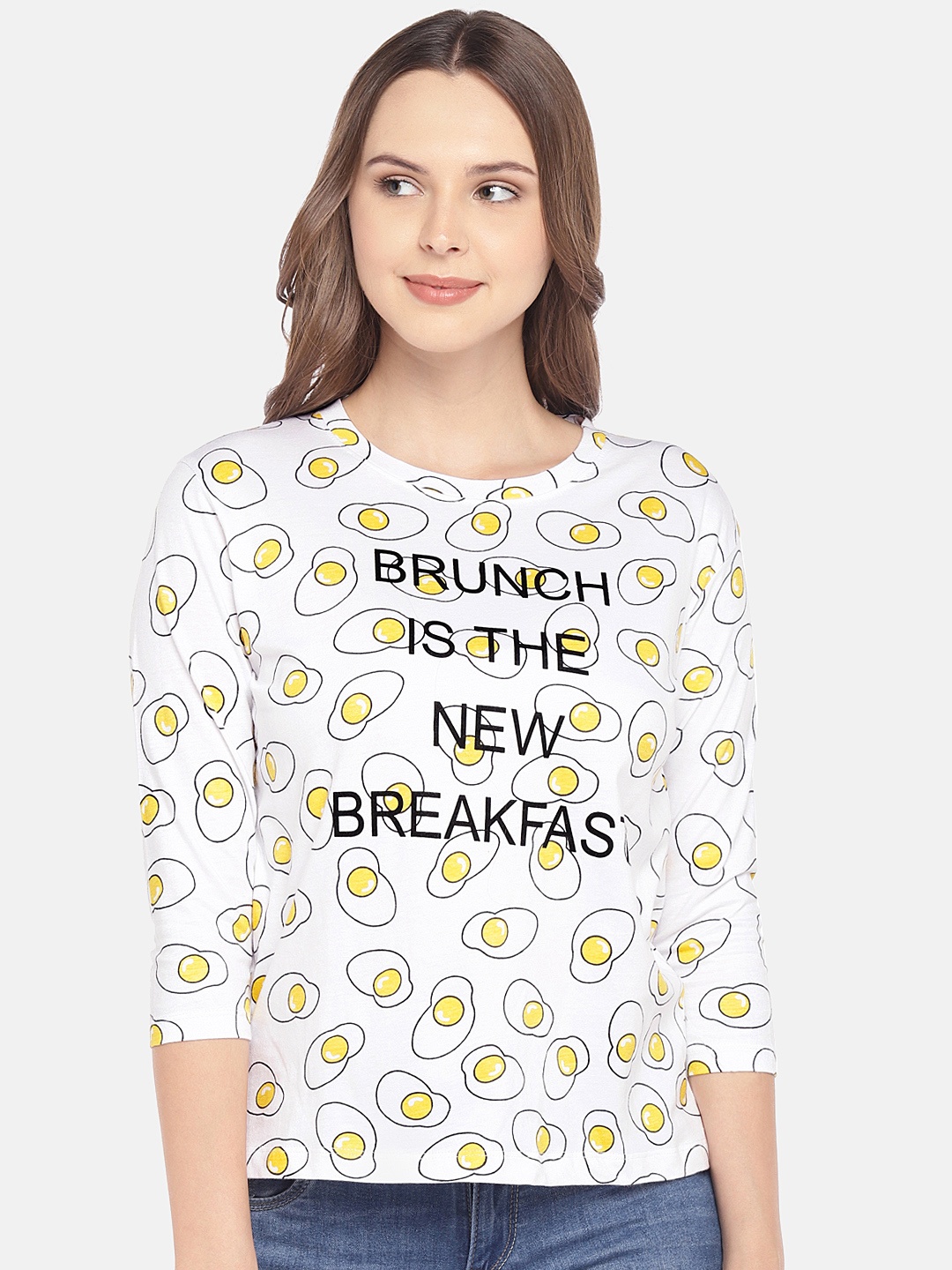 

Globus Women White Printed Pure Cotton Top