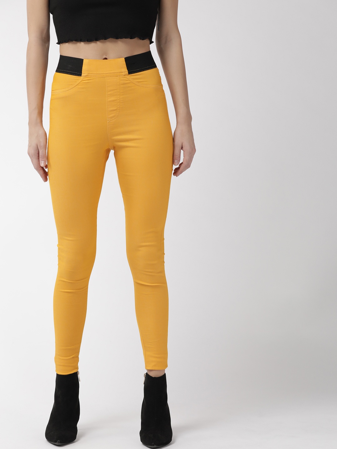 

Marks & Spencer Women Yellow Solid Jeggings