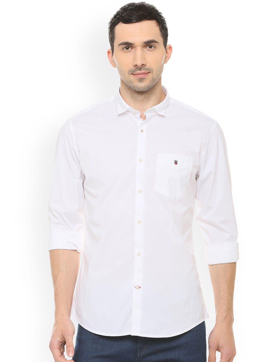 

Louis Philippe Men White Slim Fit Solid Casual Shirt