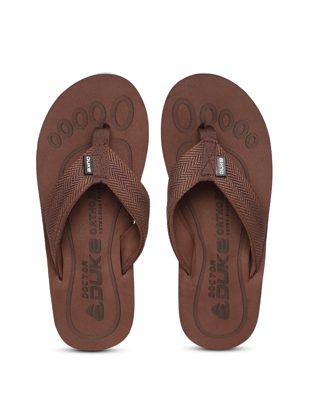 

Duke Men Coffee Brown Self Design Thong Flip-Flops