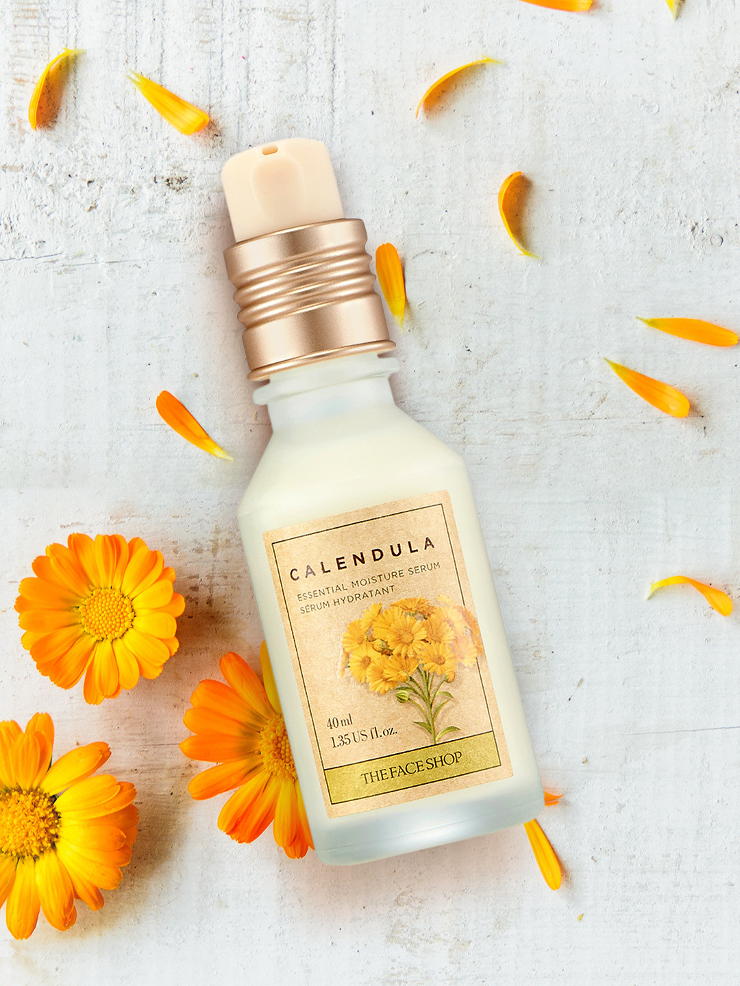 

The Face Shop Calendula Essential Moisture Serum 40 ml, White