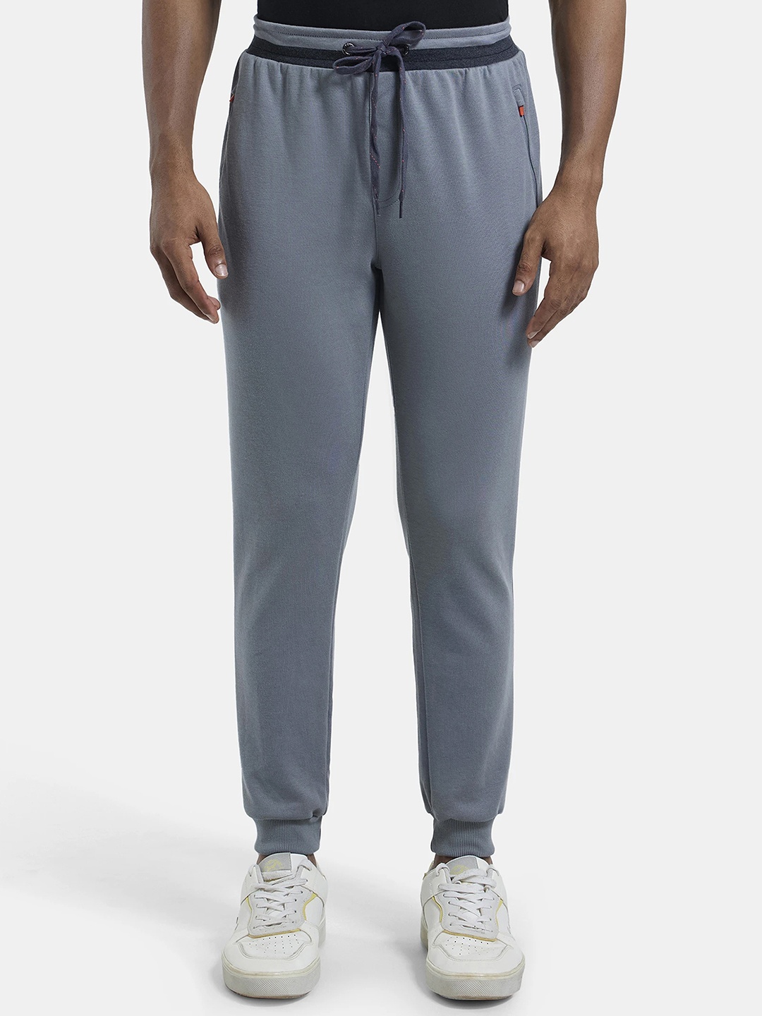 

Jockey Combed Cotton Rich Pique Slim Fit Jogger with Zipper Pockets-AM05, Grey