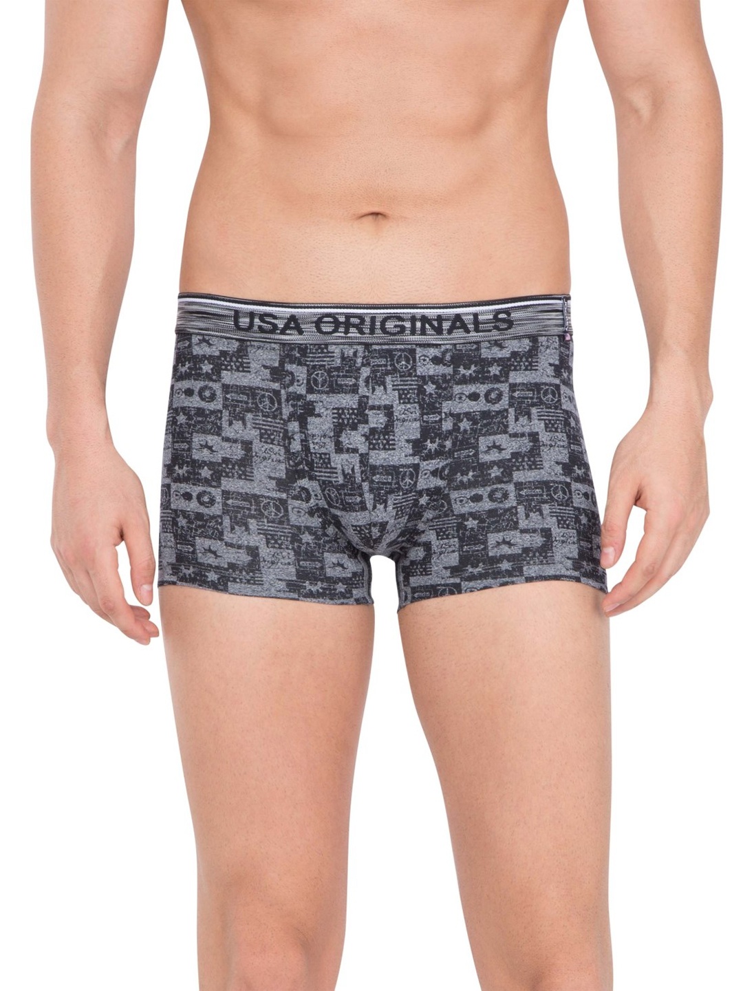 

Jockey Men Black & Grey Printed Trunks US70-0105-BKJPR