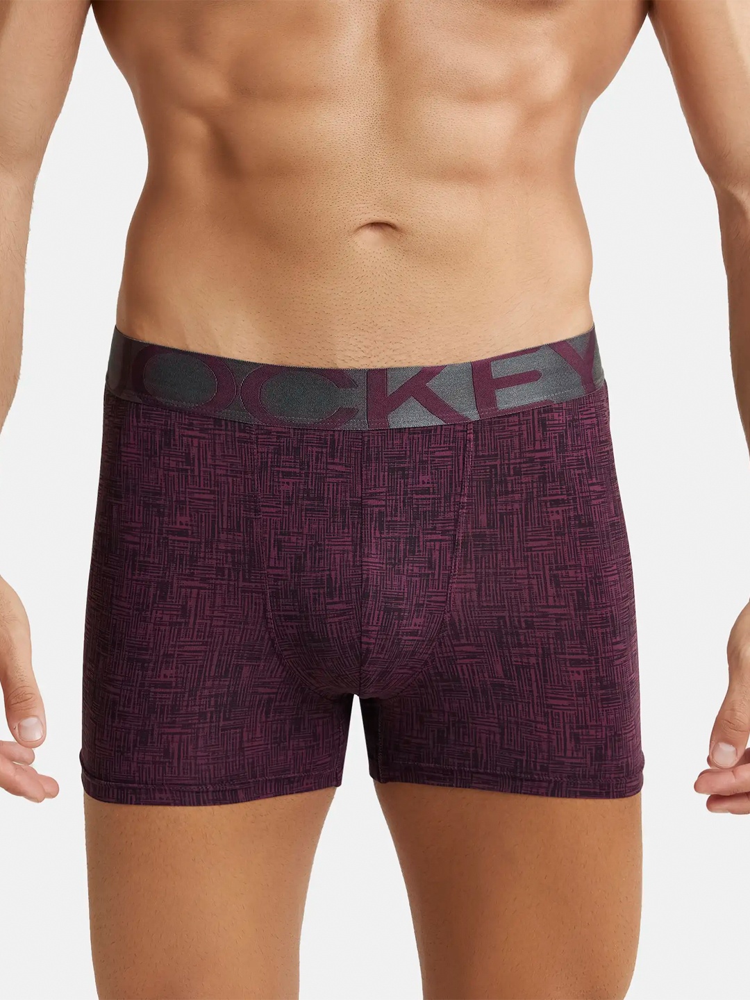 

Jockey Tactel Microfiber Stretch Printed Trunk with Moisture Move Treatment-IC30, Purple