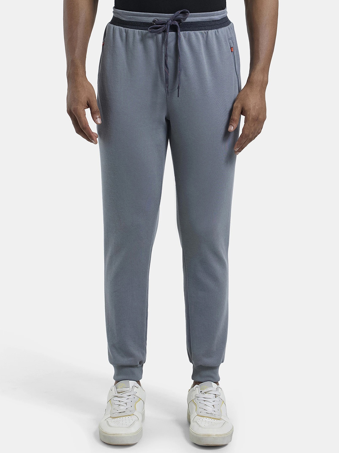 

Jockey Combed Cotton Rich Pique Slim Fit Jogger with Zipper Pockets-AM05, Grey