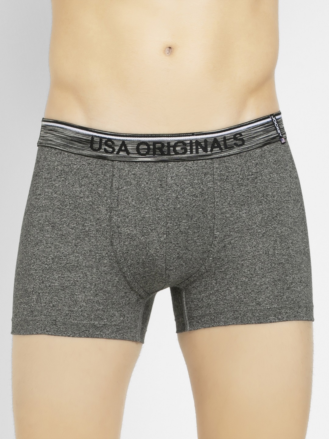 

Jockey Men Grey Melange Solid Trunks US70-0105-BLKJS